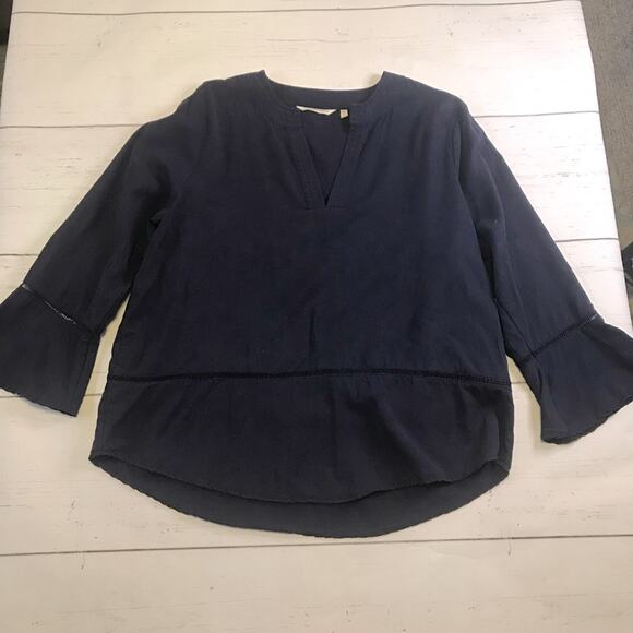 Soft Surroundings Isle of Breeze Top Style# 2DD98 Navy Blue Size Large - Picture 1 of 8